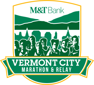 logo with text M&T Bank above and Vermont City Marathon and Relay below